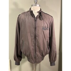 Vtg Members Only Racer Jacket Mens Brown Iconic 80s Sz Large Driver Moto Skater